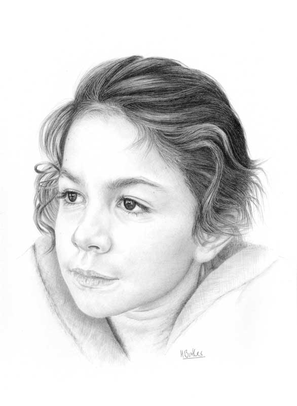 pencil portrait girl